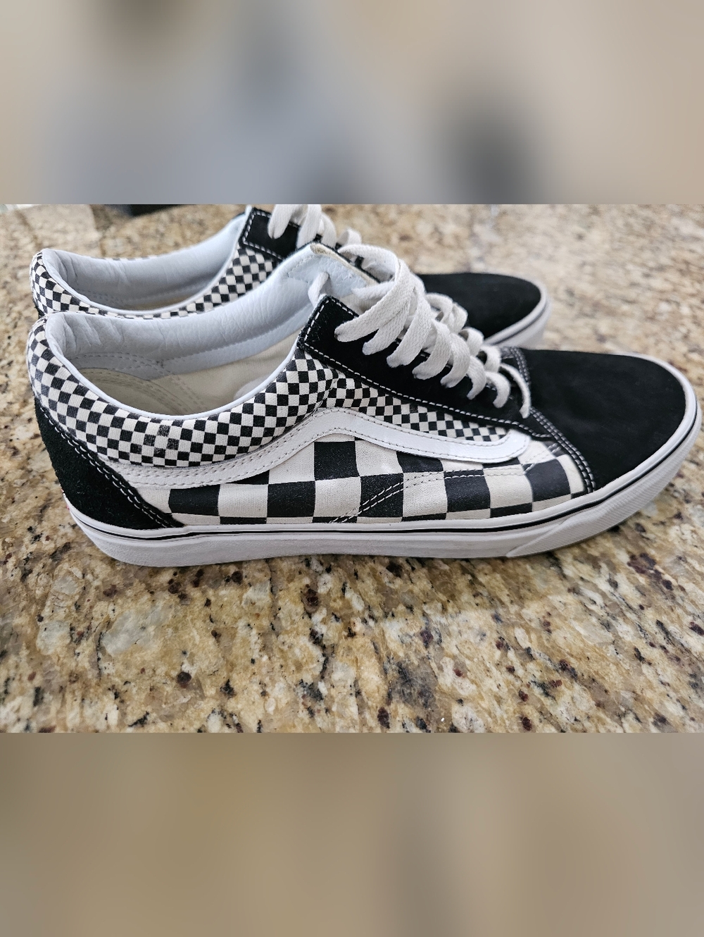Vans Black & White Checkerboard Old Skool Sneakers - Picture 2 of 7